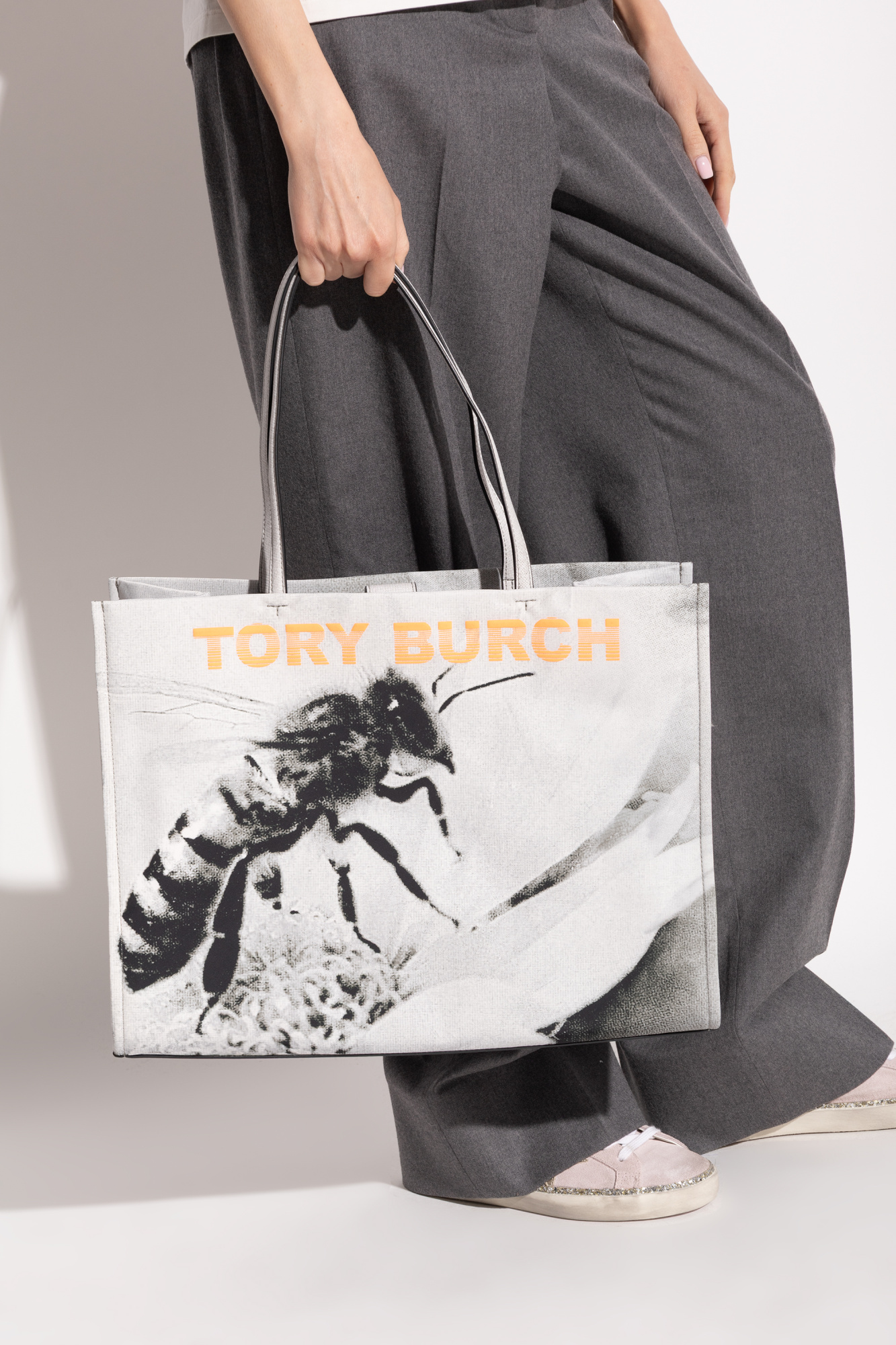 SALE*TORY BURCH*Ella ショッパートートバッグ グレー ブークレ